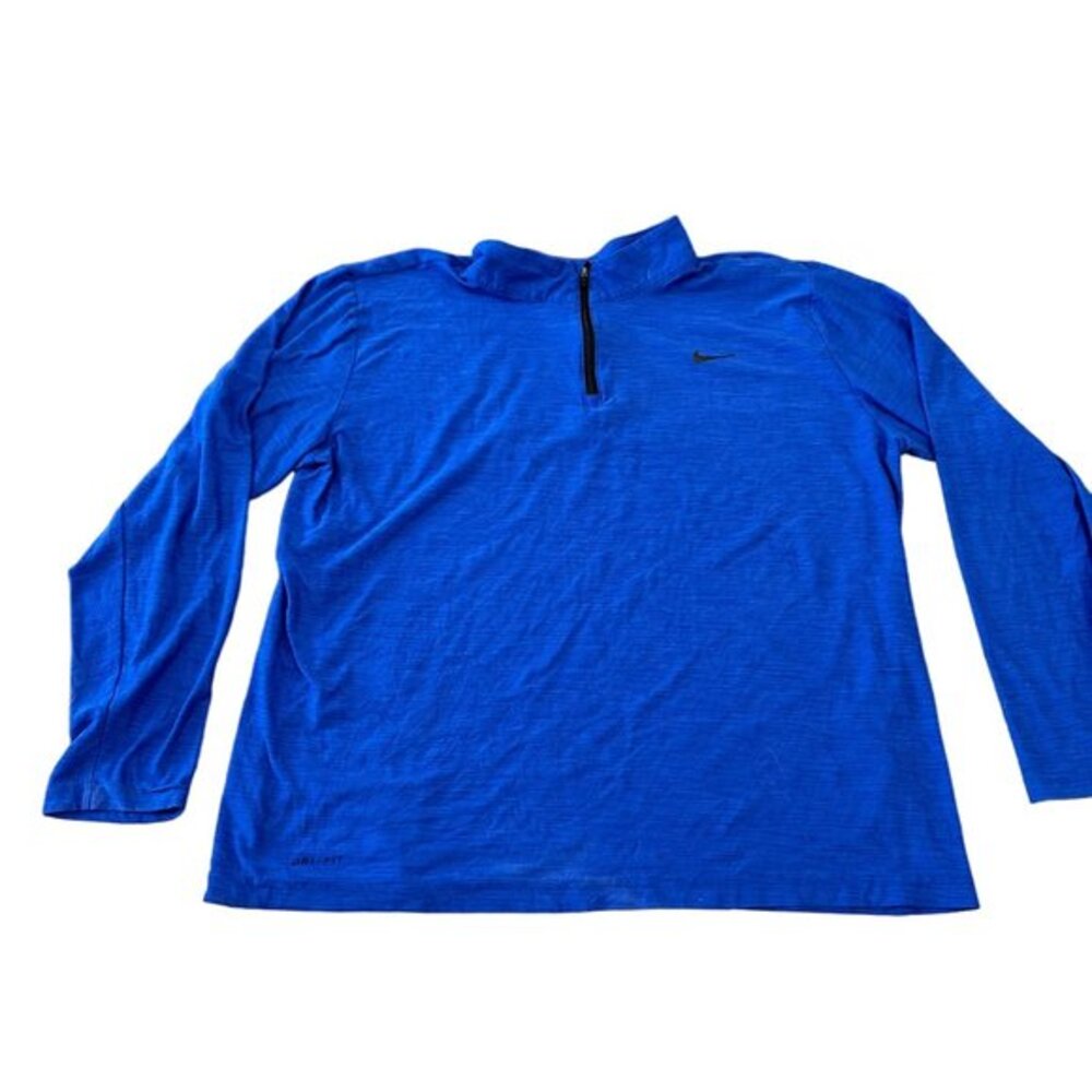 Nike Blue Dry Fit Athletic Long‎ Sleeve Shirt, Men XL